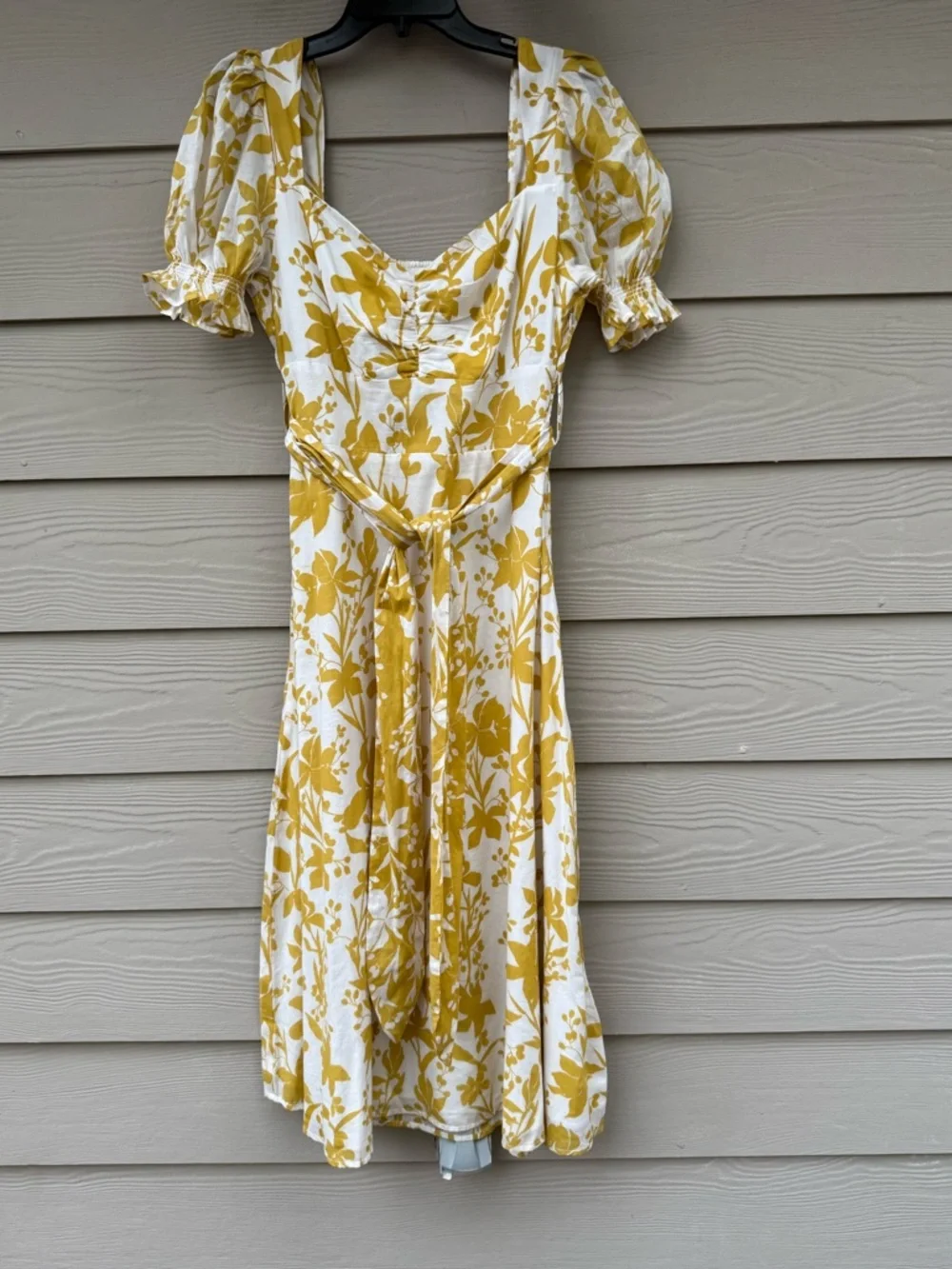 Cleobella Fresia Midi Dress Floral Lemon Yellow - Picture 5 of 12